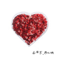 custom sequin iron on patches heart shapes embroidery patch